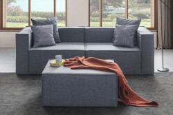 Soft 3 Modül Modüler Üç Yerli Pufikli Divan - Gri - Eymense