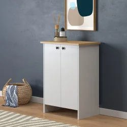 Sole Ayaqqabı Dolabı - Ağ/Meşə - Decoroom Collection (1)