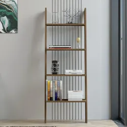 Solid Kitab Rəfi - Cəviz - Decoroom Collection (1)