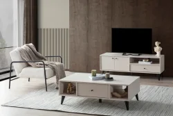 Solina Tv Stend 140cm - Krem - Decoroom Collection (1)