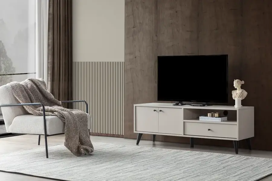 Solina Tv Stend 140cm - Krem - 1