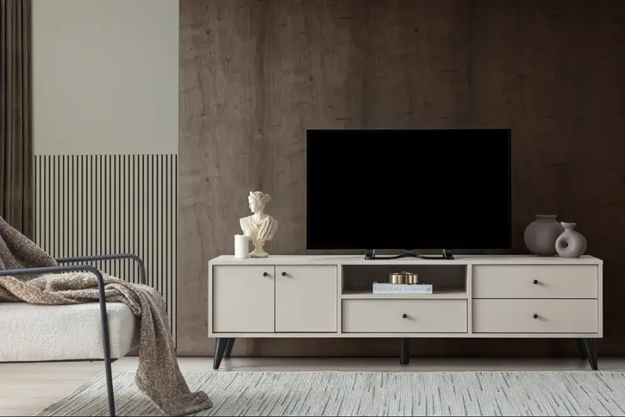 Solina Tv Stend 180cm - Krem - 1