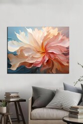 Soyut Pembe Çiçek Kanvas Tablo - Markaev