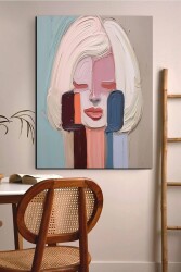 Soyut Woman Face Kətan Tablo - Markaev