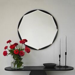 Stella Yuvarlaq Güzgü - Qara - Neohome