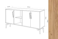 Suder Konsol, 3 Qapılı - Sarı/Meşə - 4