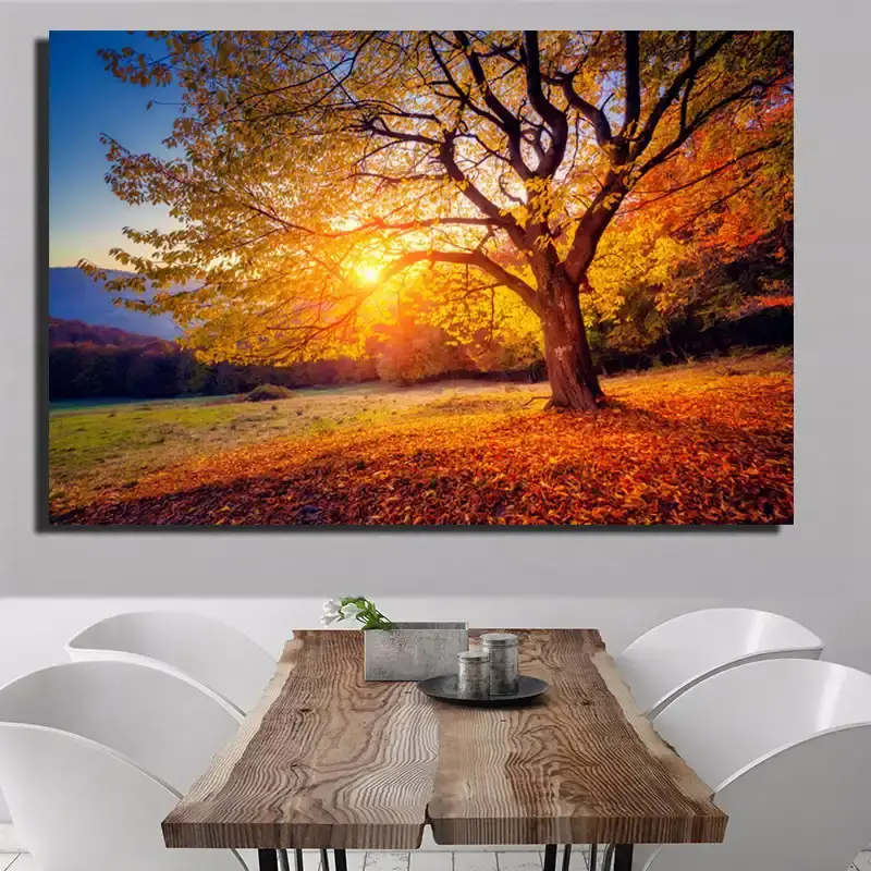 Sunset Beautiful Scenery Kətan Tablo TB1467 - 2