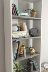 Swan Kitab Rəfi - Ağ/Antrasit - Decoroom Collection (1)