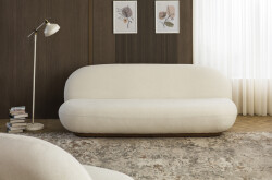 Tedy Üç Yerli Divan - Beyaz - Eymense