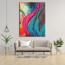 Textured Abstract Kətan Tablo TB2099 - 1