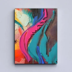 Textured Abstract Kətan Tablo TB2099 - 3