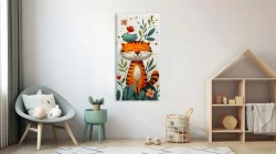 Tiger with Bird Kətan Tablo TB2089 - 3
