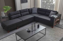 Tloft Künc Divan Dəsti Keten - Antrasit - Eymense (1)