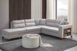 Tloft Künc Divan Dəsti Keten - Krem - Eymense