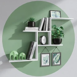 Toledo Kitab Rəfi - Ağ - Decoroom Collection (1)