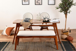 Touch İskandinav 2 Stul Benchli Masa Dəsti - Vow (1)