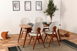 Touch İskandinav 4 Stullu Masa Dəsti - Vow