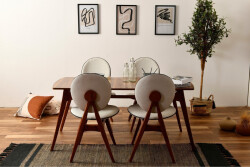 Touch İskandinav 4 Stullu Masa Dəsti - Vow (1)