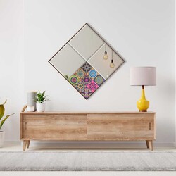 Traverten Bizoteli Güzgü 62 cm * 62 cm - Positano - 3
