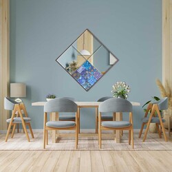 Traverten Bizoteli Güzgü 62 cm * 62 cm - Amalfi - Bluecape