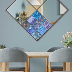 Traverten Bizoteli Güzgü 62 cm * 62 cm - Amalfi - Bluecape (1)