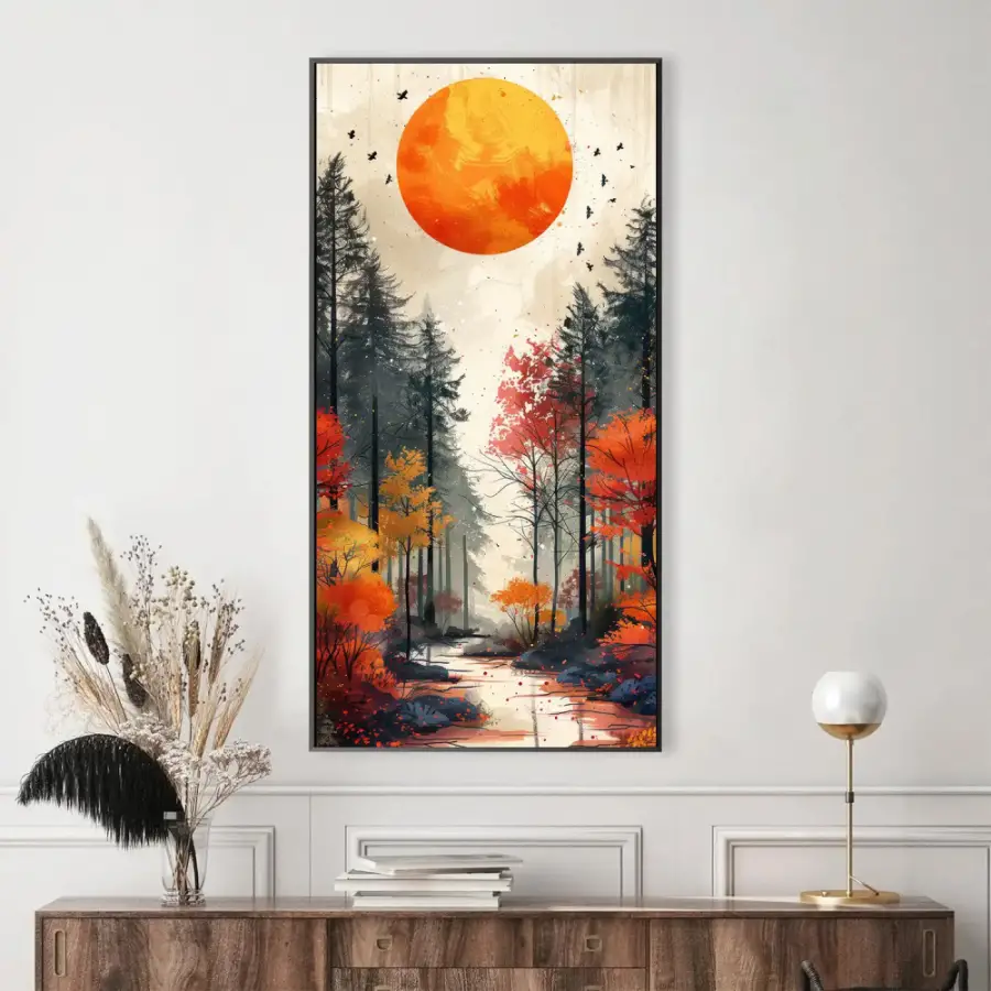 Treetops at Dusk Kətan Tablo TB2137 - 1