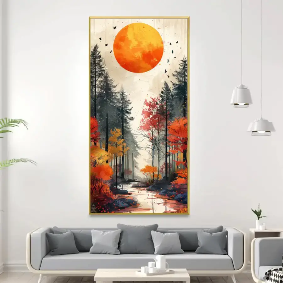 Treetops at Dusk Kətan Tablo TB2137 - 3