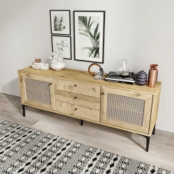 Trio Həsirli 3 Siyirtməli Konsol - Meşə - 4