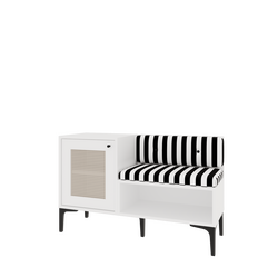 Trio Həsirli Ayaqqabı Dolabı - Ağ - Venatto (1)