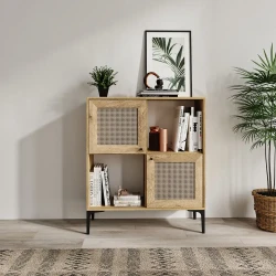 Trio Həsirli Kvadrat Kitab Rəfi - Meşə - Venatto (1)