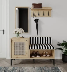 Trio Life Dəhliz Dolabı və Ayaqqabı Dolabı - Meşə - Venatto (1)