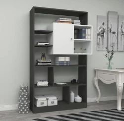 Tuga Kitab Rəfi - Antrasit/Ağ - Modev (1)