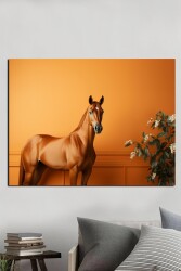 Turuncu Arka Planlı Asil At - Markaev