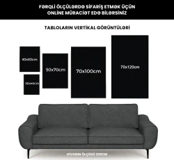Unicorn 3'lü Set Kətan Tablo TB1421 - 3