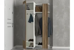 Urban Güzgülü, Asılqanlı Dəhliz Dolabı - Cəviz/Ağ - 3