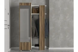 Urban Güzgülü, Asılqanlı Dəhliz Dolabı - Cəviz/Ağ - Decoroom Collection (1)