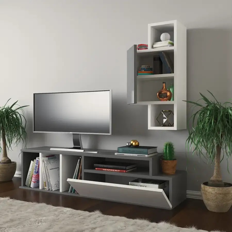 Urla Tv Stend - Antrasit/Ağ - 2