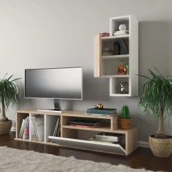 Urla Tv Stend - Meşə/Ağ - 2