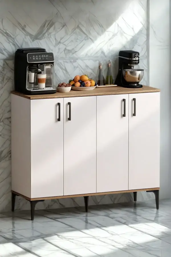 Valencia Çox Məqsədli Dolab - Ağ/Meşə - 4