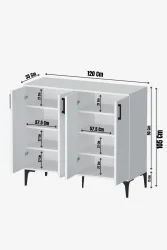 Valencia Çox Məqsədli Dolab - Ağ/Meşə - 6