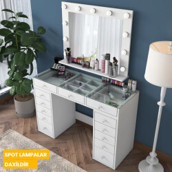 Vanessa Makiyaj Masası - Ağ - Ravilla
