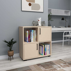 Vasilis Kitab Rəfi - Krem - Modev