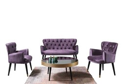 Vegas 3lü Çay Seti Divan Kreslo Dəsti Mor - Vistaso Concept (1)