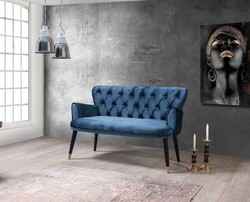 Vegas 3lü Çay Seti Divan Kreslo Dəsti Petrol Mavi - Vistaso Concept (1)