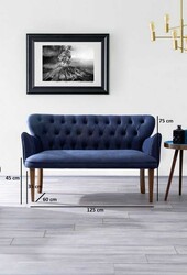 Vegas İki Yerli Divan Mavi - Vistaso Concept (1)