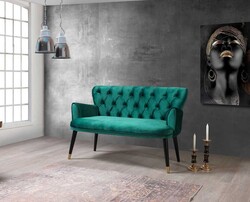 Vegas İki Yerli Divan Yeşil - Vistaso Concept