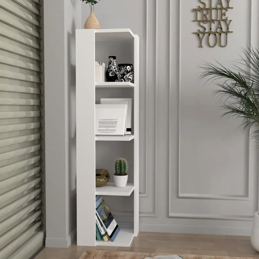 Venita Künc Kitab Rəfi - Ağ - 1