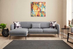 Venüs Yataqlı Açılan Künc Divan Gri Sol - Evdebiz