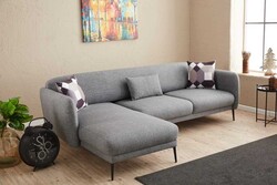 Venüs Yataqlı Açılan Künc Divan Gri Sol - Evdebiz (1)