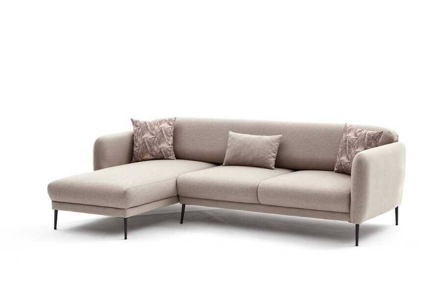 Venüs Yataqlı Açılan Künc Divan Krem Sol - 8